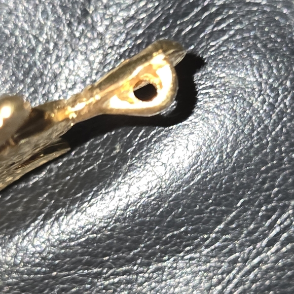 Cleopatra Uraeus cobra & Ankh porcelain & gold vintage large pendant - Picture 6 of 10